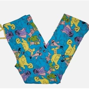 Sesame Street Sleep Pants Comfort Fit Soft‎ Fabric Pockets Mens Small